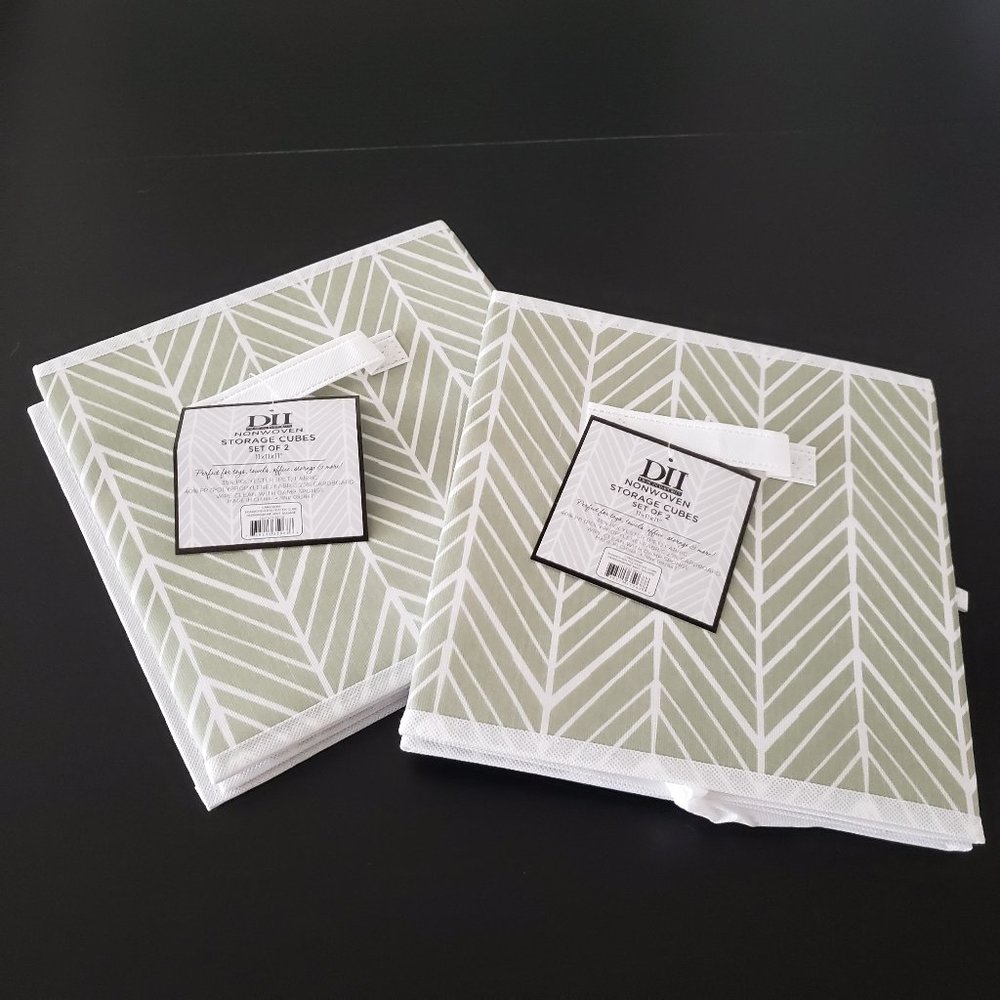 Nonwoven Storage Cubes - Sage Green
